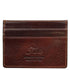 Floto Italian Venezia Leather Credit Card Wallet vecchio brown